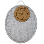 Wholesale - 2pk Vapor Gray Chambray Black Neo-Prene Oval Pot Holders C/P 48, UPC: 195010189415